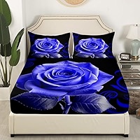 画材 BLUE ROSE Amazon.com: Feelyou Blue Rose Bedding Set Queen Size Rose